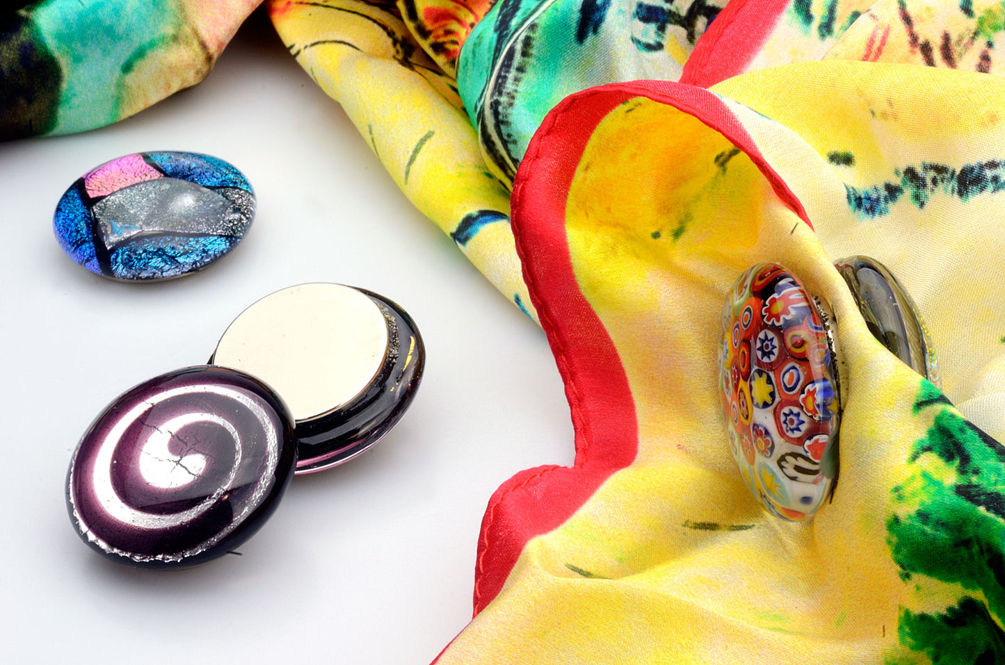 Magnetic Murano Glass Brooch