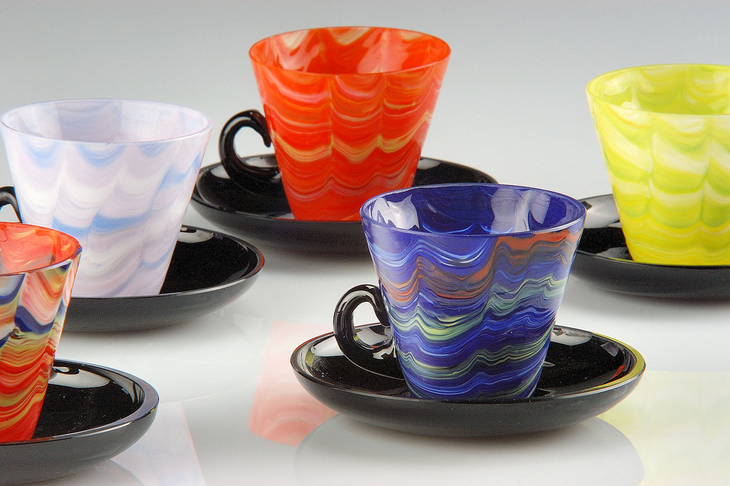 Tazzine Pavone in Vetro Di Murano - Vetri D'Arte