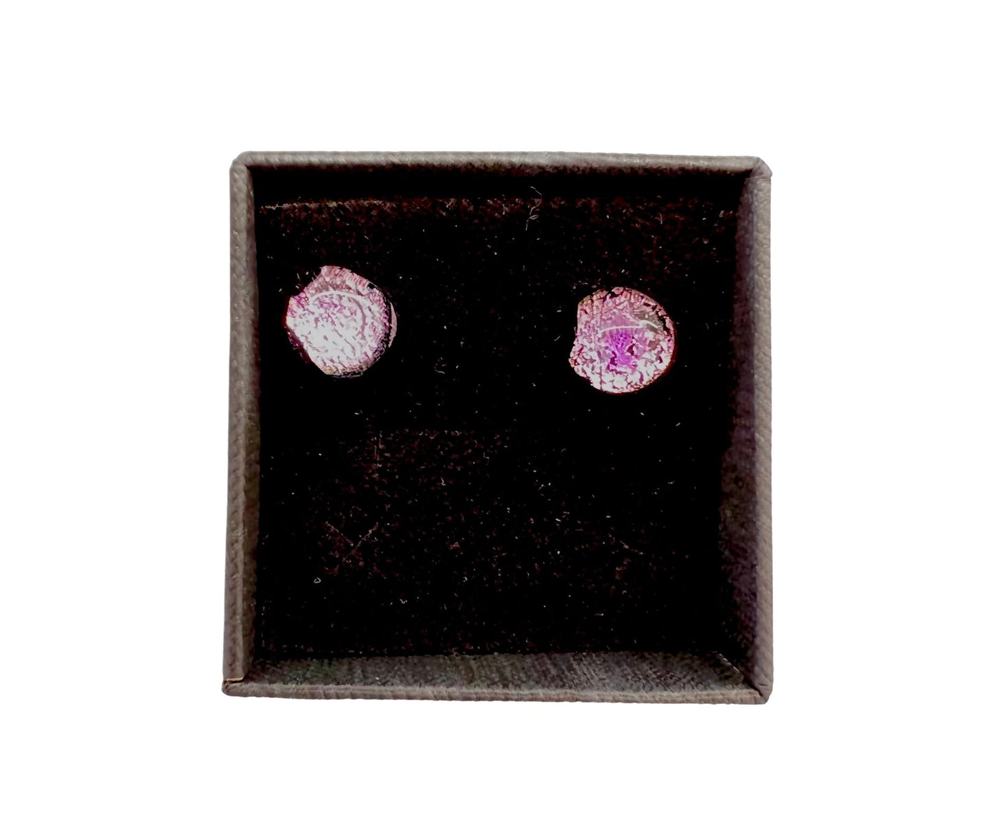 orecchini vetro murano viola