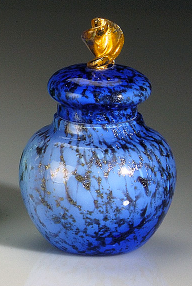 Zuccheriera Avventurina/Oro in Vetro Di Murano - Vetri D'arte