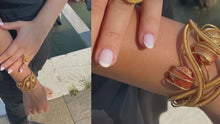 Upload and start the video in the gallery viewer, Futura Gold Ring in Murano Glass - Vetri D'Arte