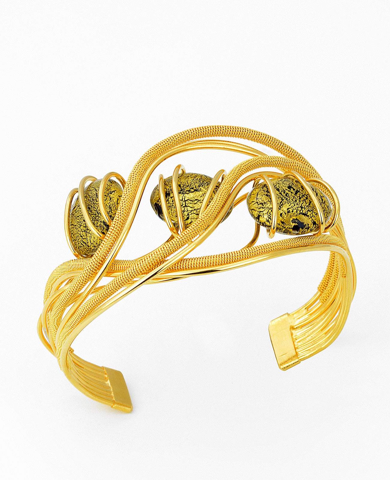 3Futura Goldarmband aus Muranoglas - Vetri D'Arte