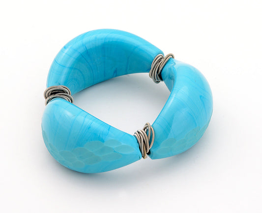 Elastic Twister Bracelet in Murano Glass - Vetri D'Arte