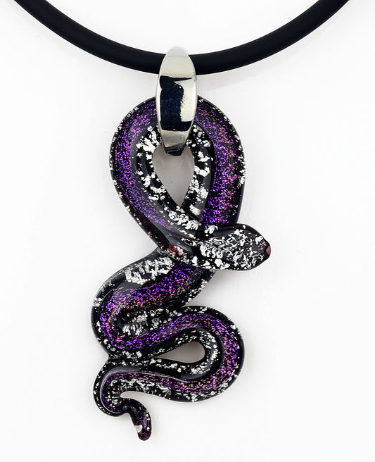 Schlangenanhänger/Anhänger aus Muranoglas – Vetri D'Arte