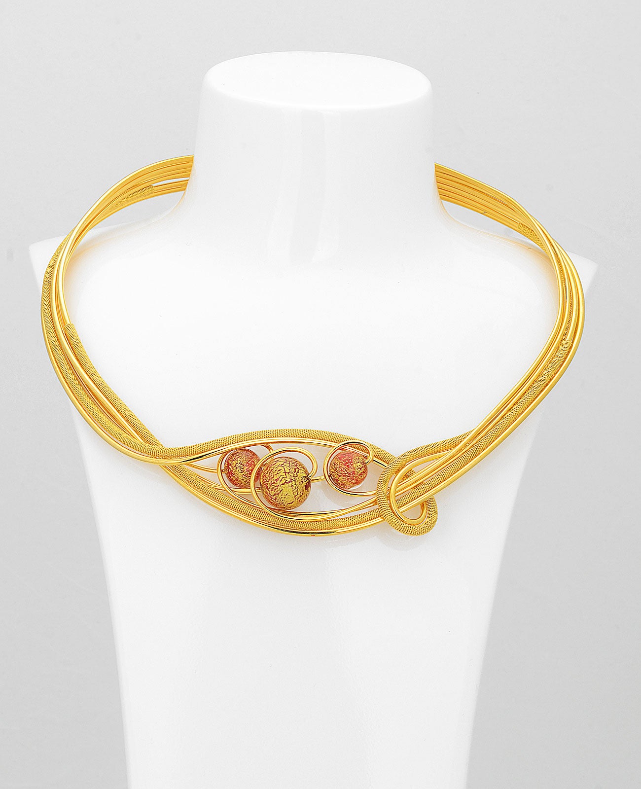 Futura Elit Gold Necklace in Murano Glass - Vetri D'Arte