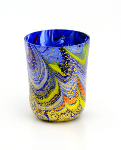 Bicchiere Pavone in Vetro Di Murano - Vetri D'Arte