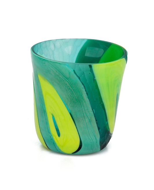 Green Murano glass glass