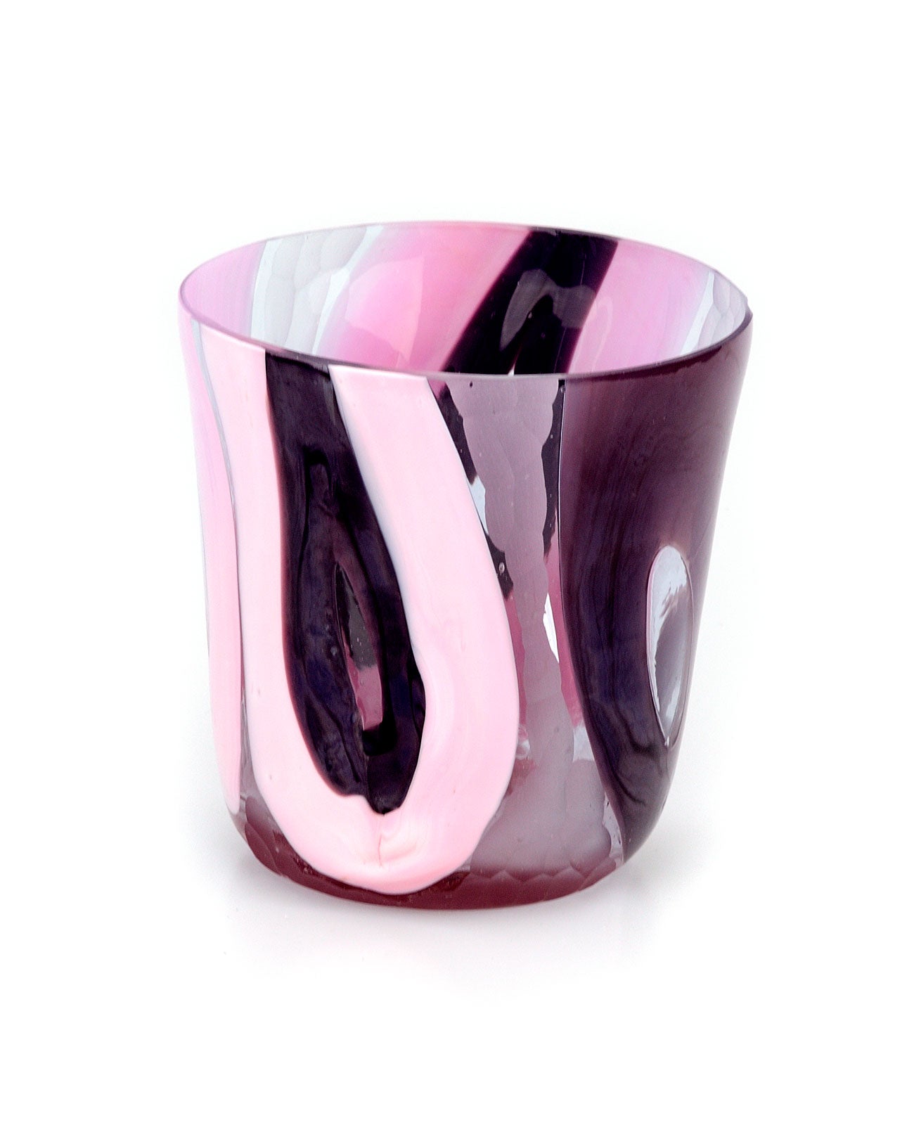 Bicchiere vetro murano viola