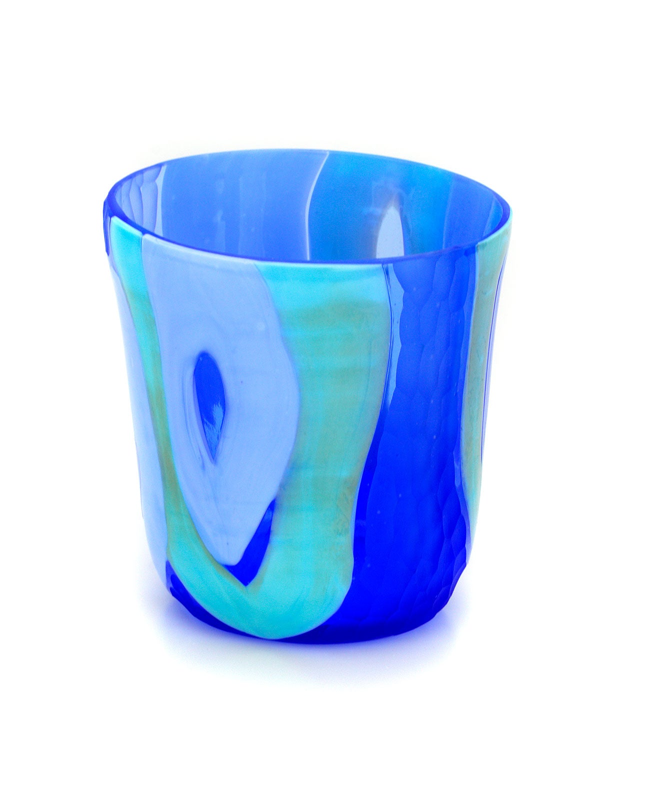 Bicchiere vetro murano blu