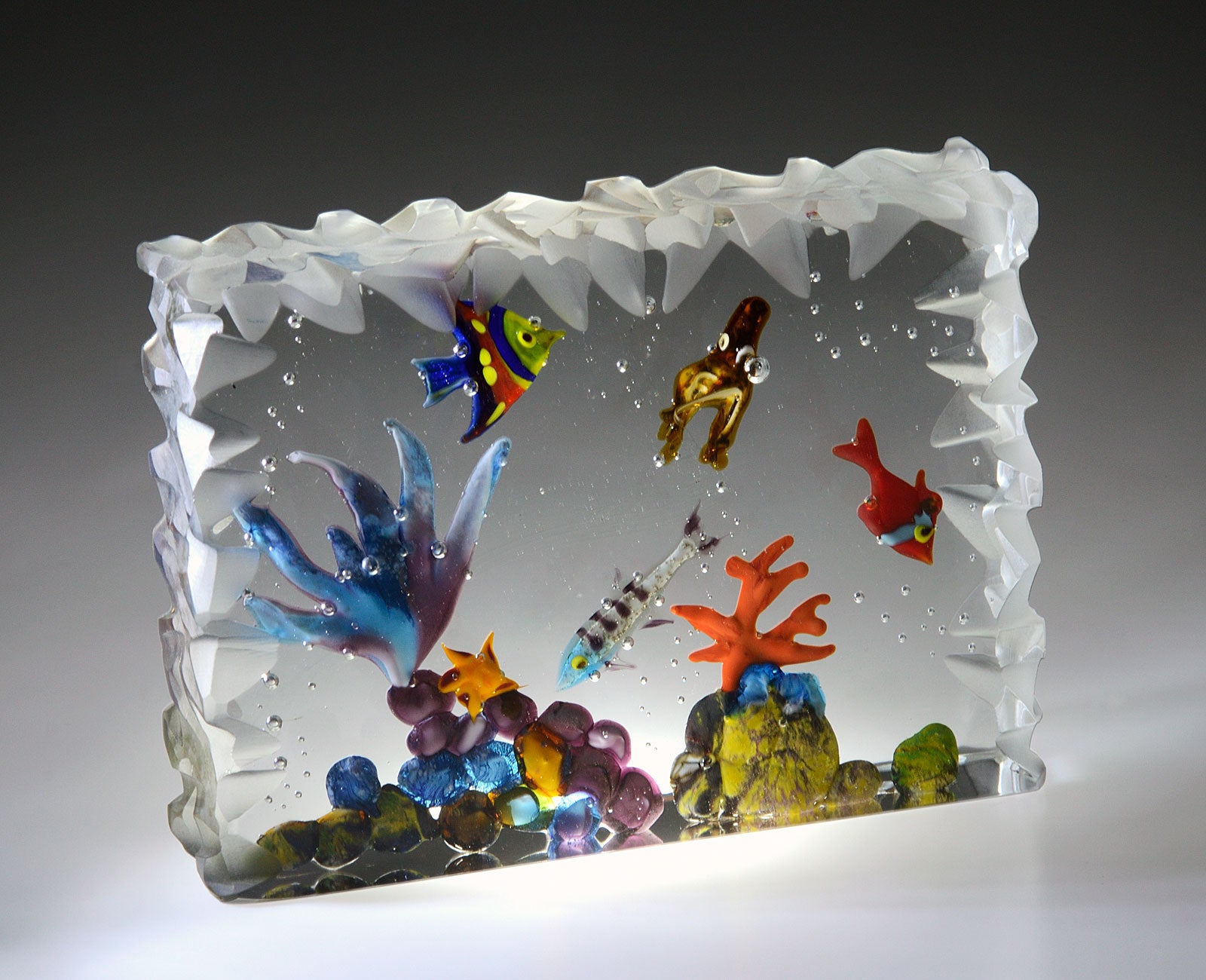 Acquario scultura vetro di murano