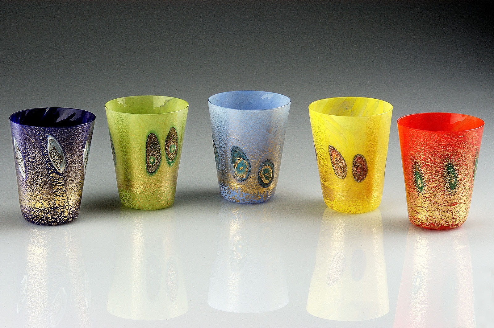 Bicchiere Arlecchino in Vetro Di Murano - Vetri D'Arte