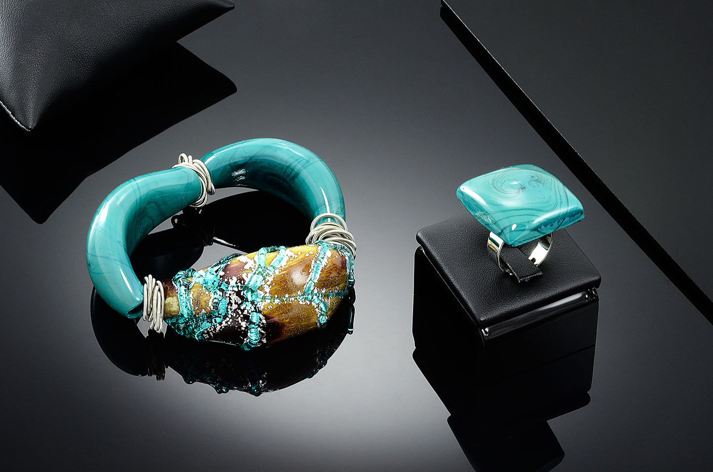 Marokko-Parure aus Muranoglas - Vetri D'Arte