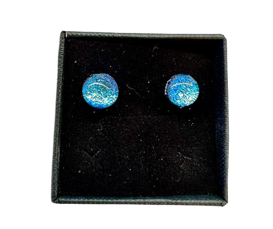 blue murano glass earrings
